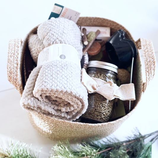 Bunny Starter Basket Bundle: Bunny + Care Basket Essentials